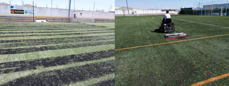 empresa para recebar campos de futbol con cesped artificial